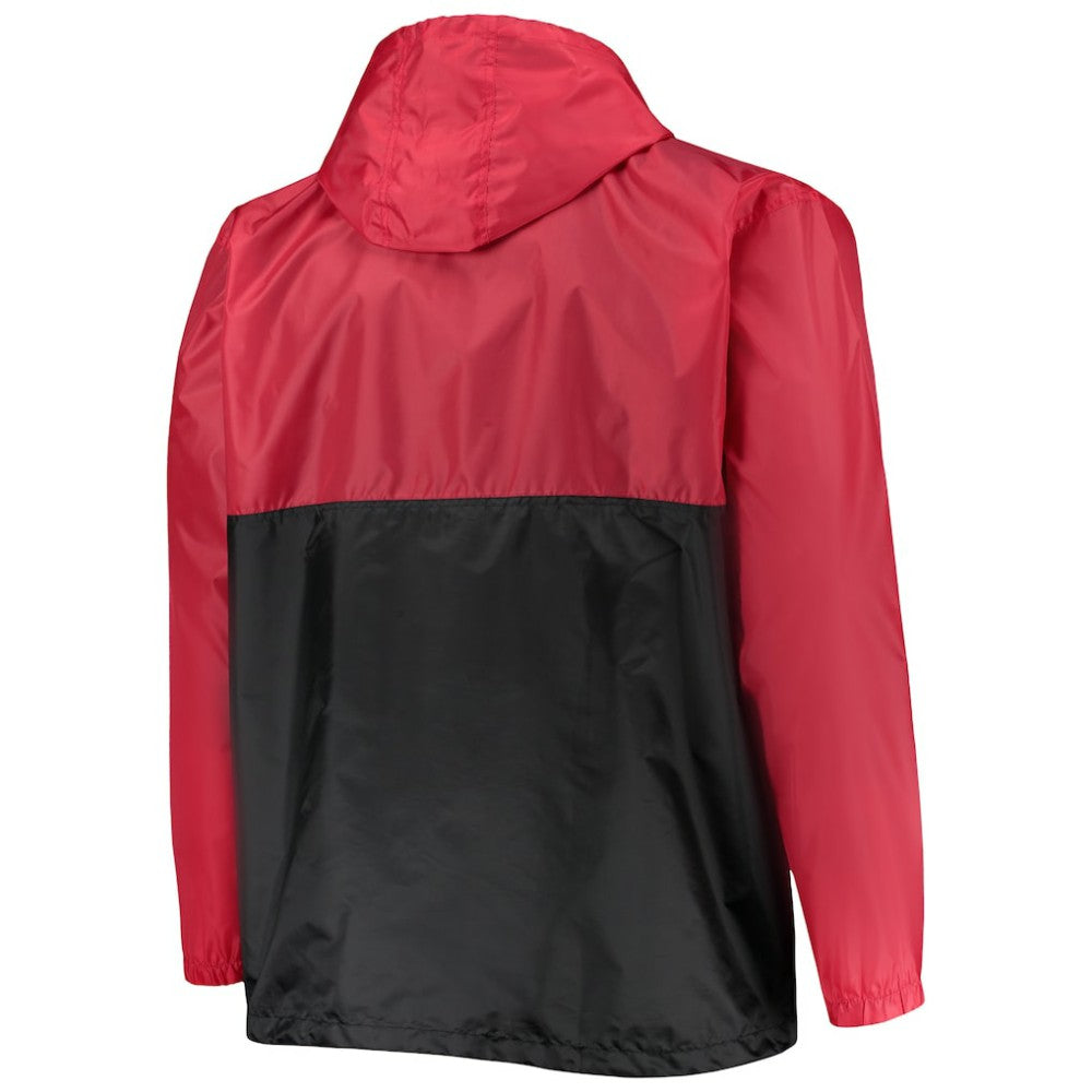 Chicago Blackhawks Big & Tall Anorak Half-Zip Pullover Hoodie - Red | US 4675556