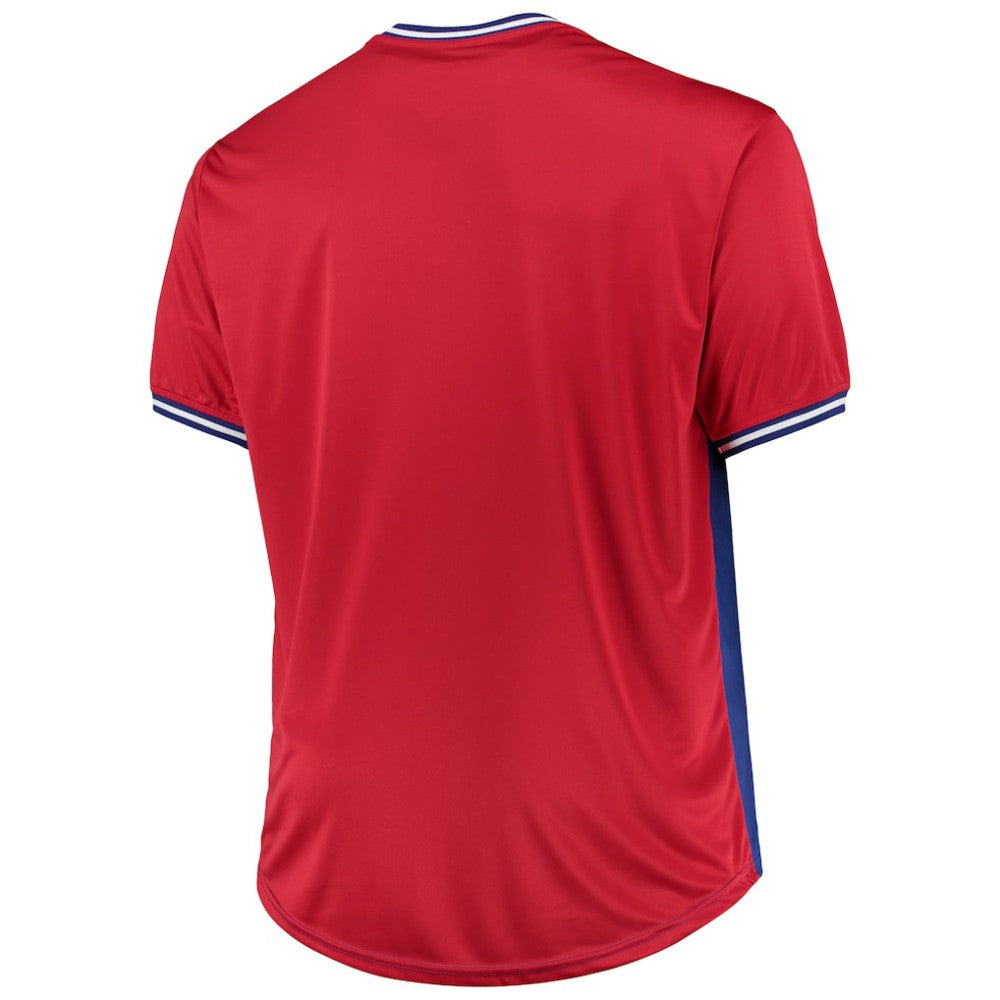 Chicago Cubs Solid V-Neck T-Shirt - Royal/Red T-shirts