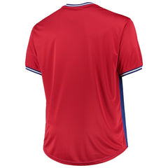 Chicago Cubs Solid V-Neck T-Shirt - Royal/Red T-shirts