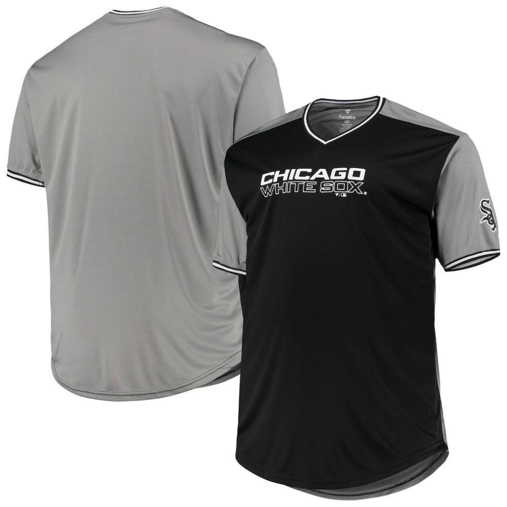 Chicago White Sox Solid V-Neck T-Shirt - Black/Gray T-shirts