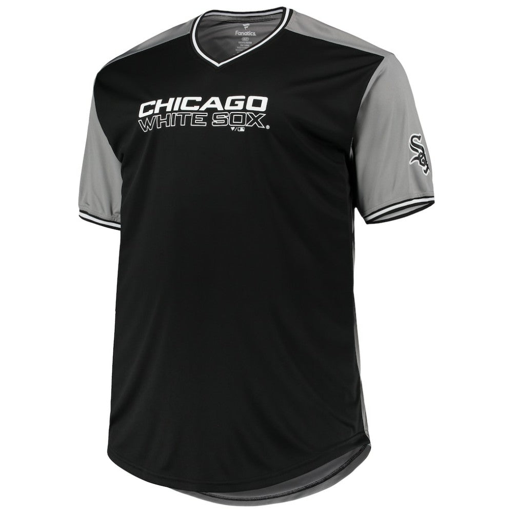 Chicago White Sox Solid V-Neck T-Shirt - Black/Gray T-shirts