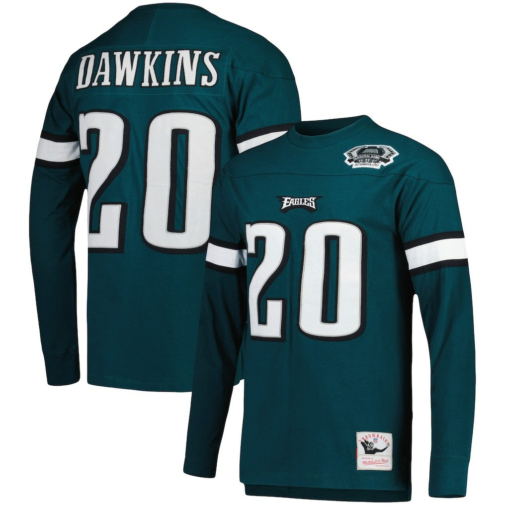 Brian Dawkins Philadelphia Eagles Retired Player Name & Number Long Sleeve Top - Midnight Green Tops
