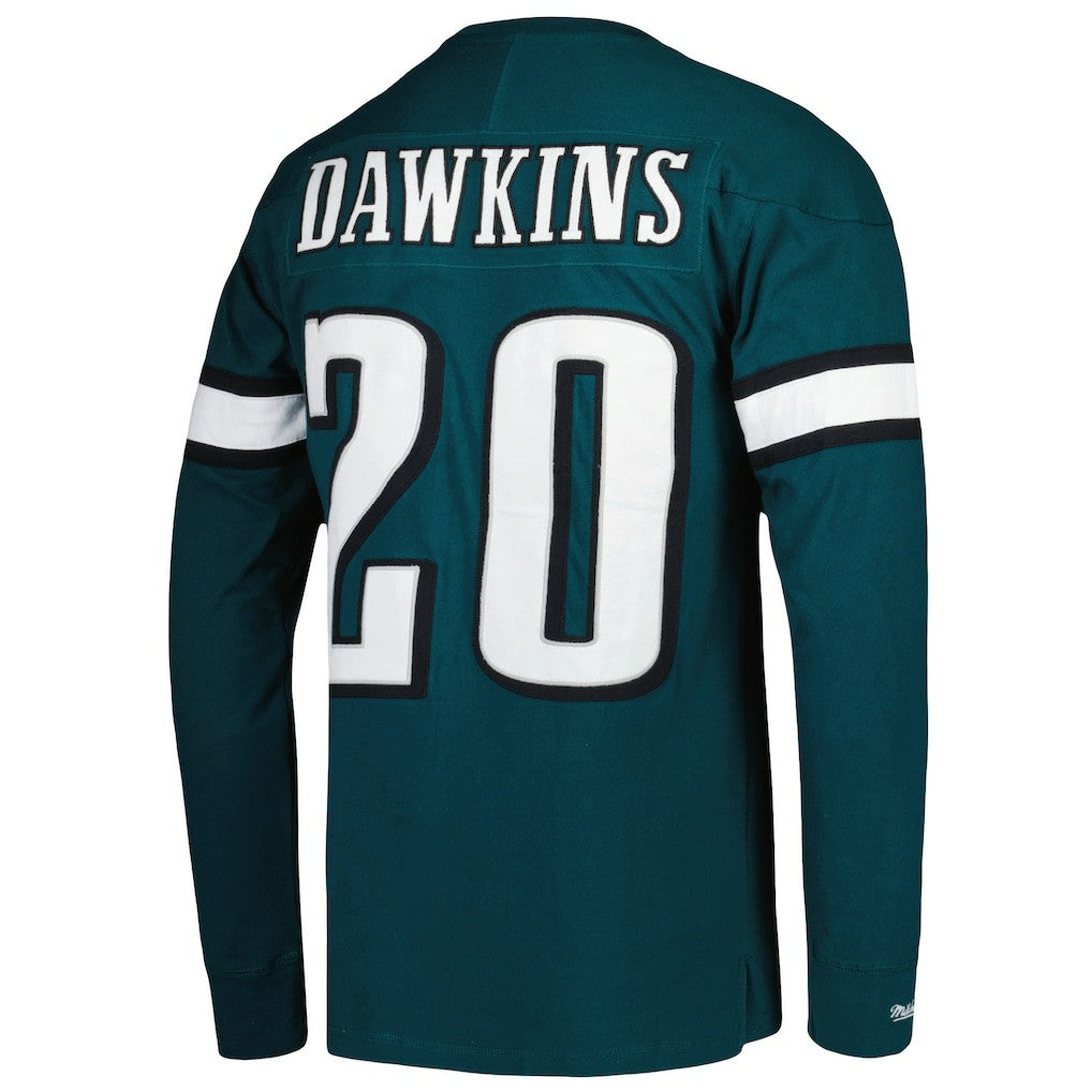 Brian Dawkins Philadelphia Eagles Retired Player Name & Number Long Sleeve Top - Midnight Green Tops