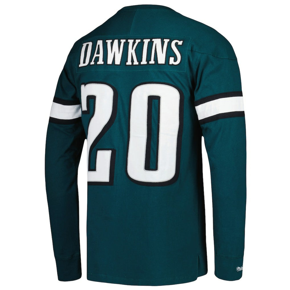 Brian Dawkins Philadelphia Eagles Retired Player Name & Number Long Sleeve Top - Midnight Green Tops