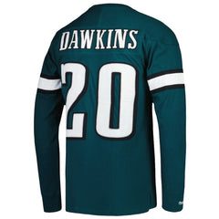 Brian Dawkins Philadelphia Eagles Retired Player Name & Number Long Sleeve Top - Midnight Green Tops