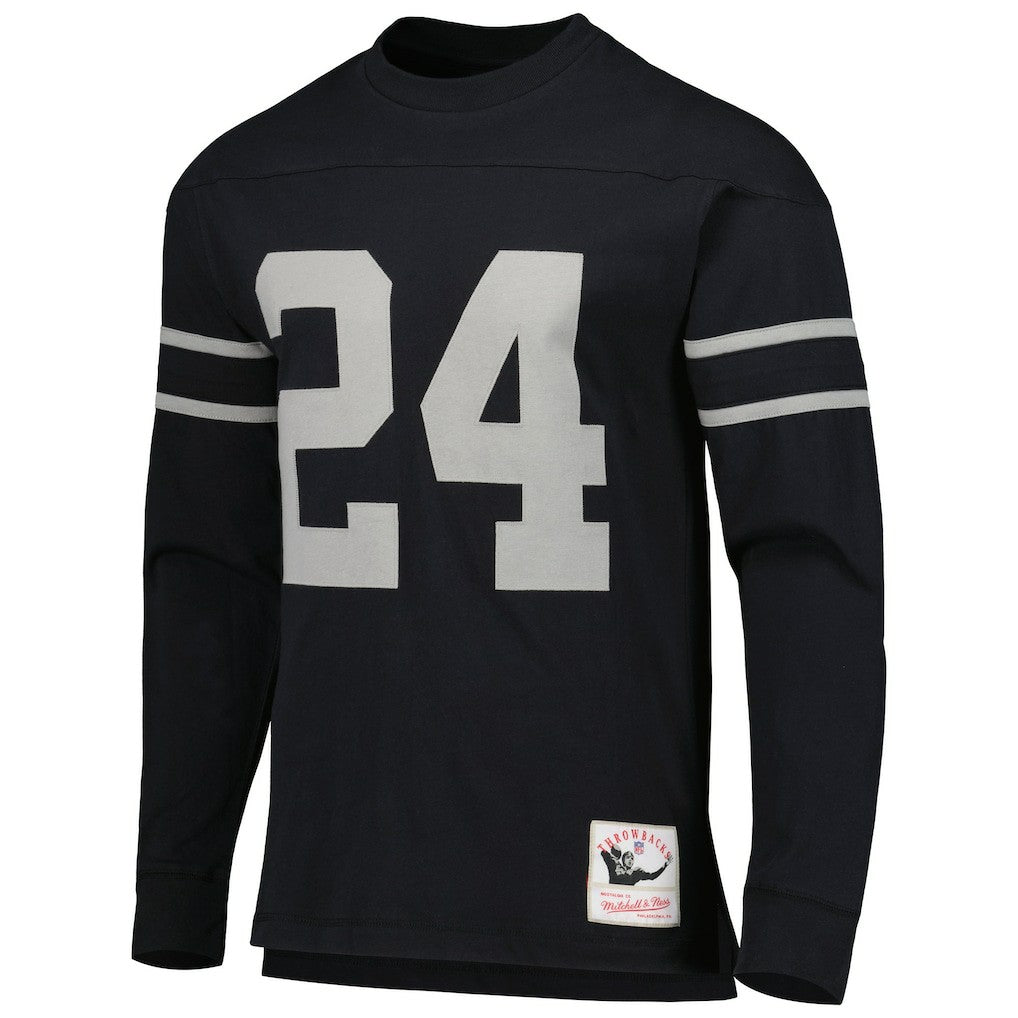 Charles Woodson Oakland Raiders Retired Player Name & Number Long Sleeve Top - Black Tops