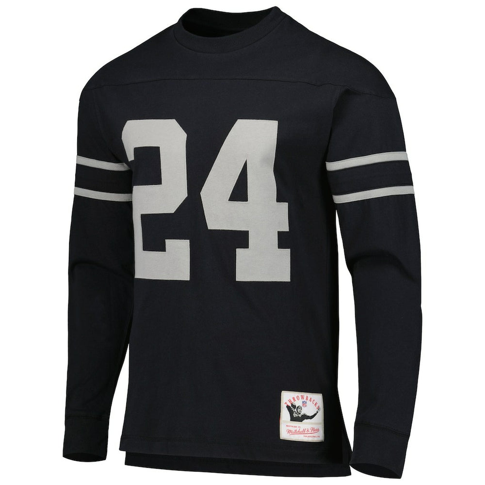 Charles Woodson Oakland Raiders Retired Player Name & Number Long Sleeve Top - Black Tops