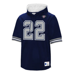 Emmitt Smith Dallas Cowboys Retired Player Mesh Name & Number Hoodie T-Shirt - Navy Hoodies
