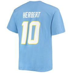 Justin Herbert Los Angeles Chargers Big & Tall Player Name & Number T-Shirt - Powder Blue T-shirts