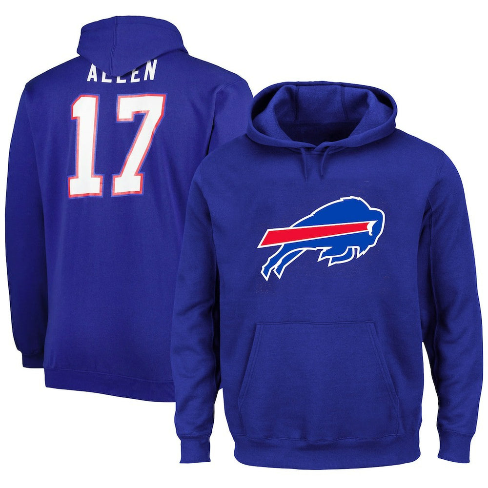 Josh Allen Buffalo Bills Big & Tall Fleece Name & Number Pullover Hoodie - Royal Hoodies