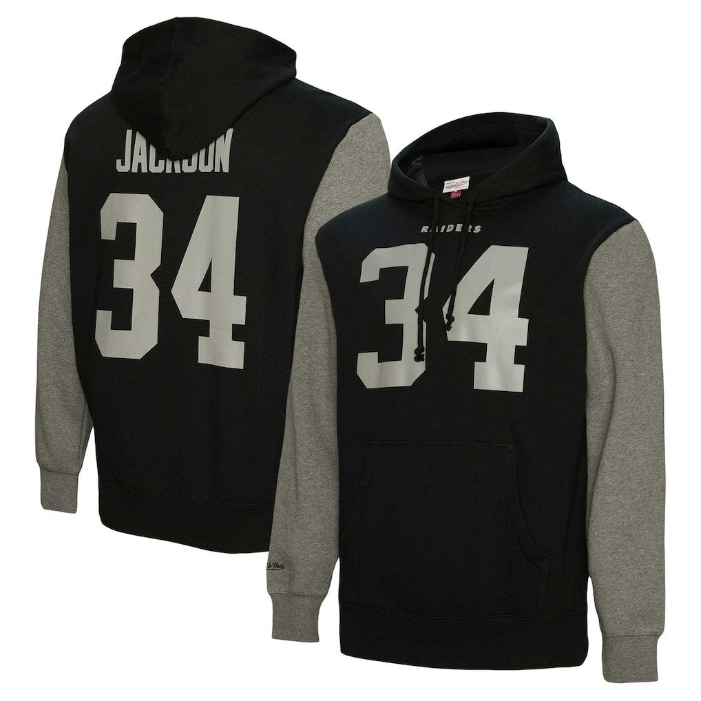 Bo Jackson Las Vegas Raiders Retired Player Name & Number Pullover Hoodie - Black Hoodies
