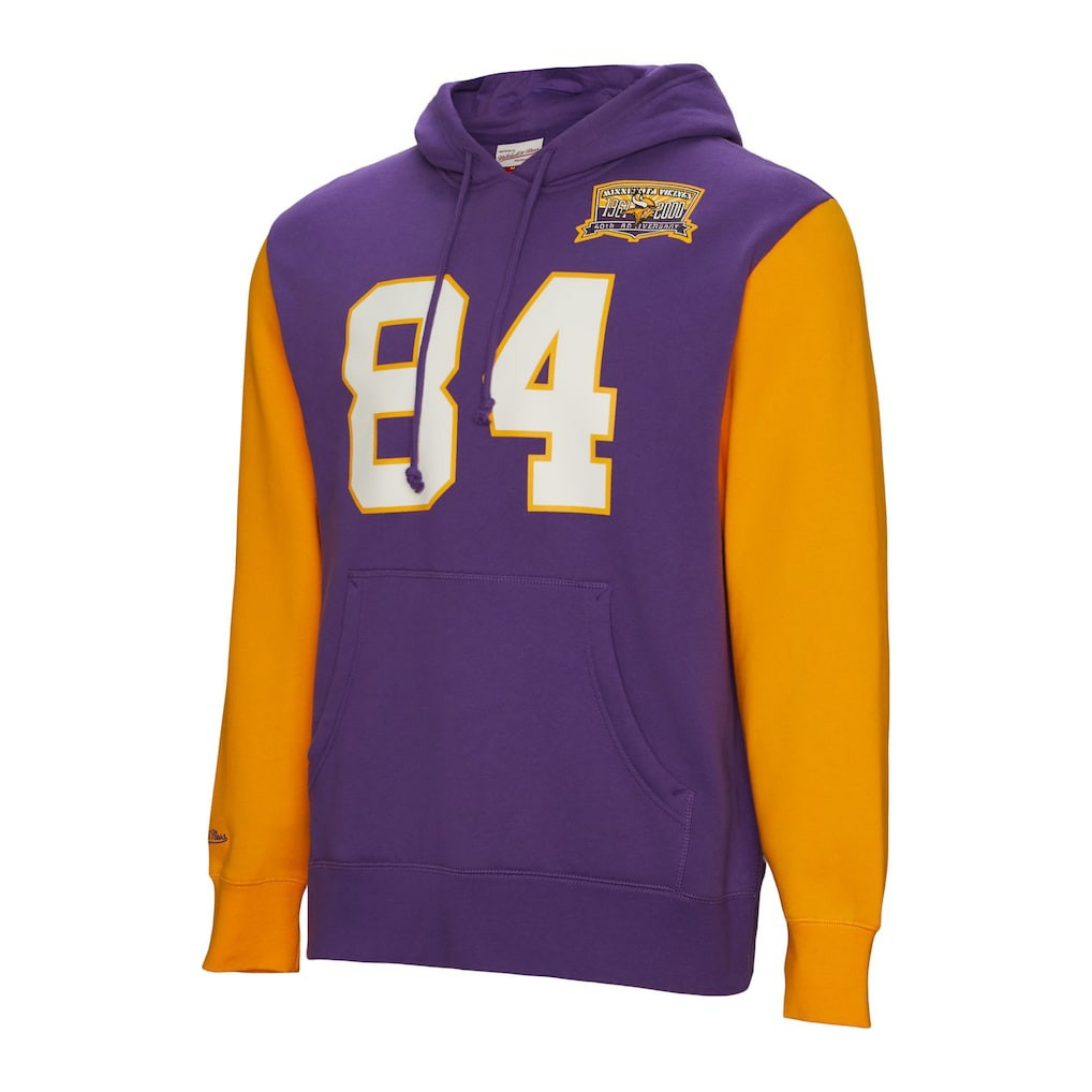 Randy Moss Minnesota Vikings Retired Player Name & Number Pullover Hoodie - Purple Hoodies