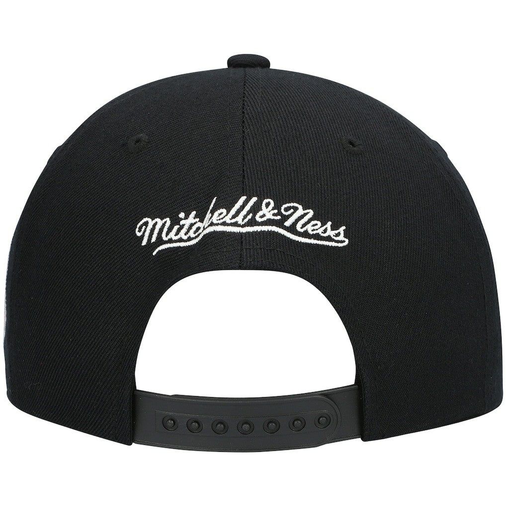 Atlanta Hawks Hardwood Classics Script 2.0 Snapback Hat Black - Mitchell & Ness