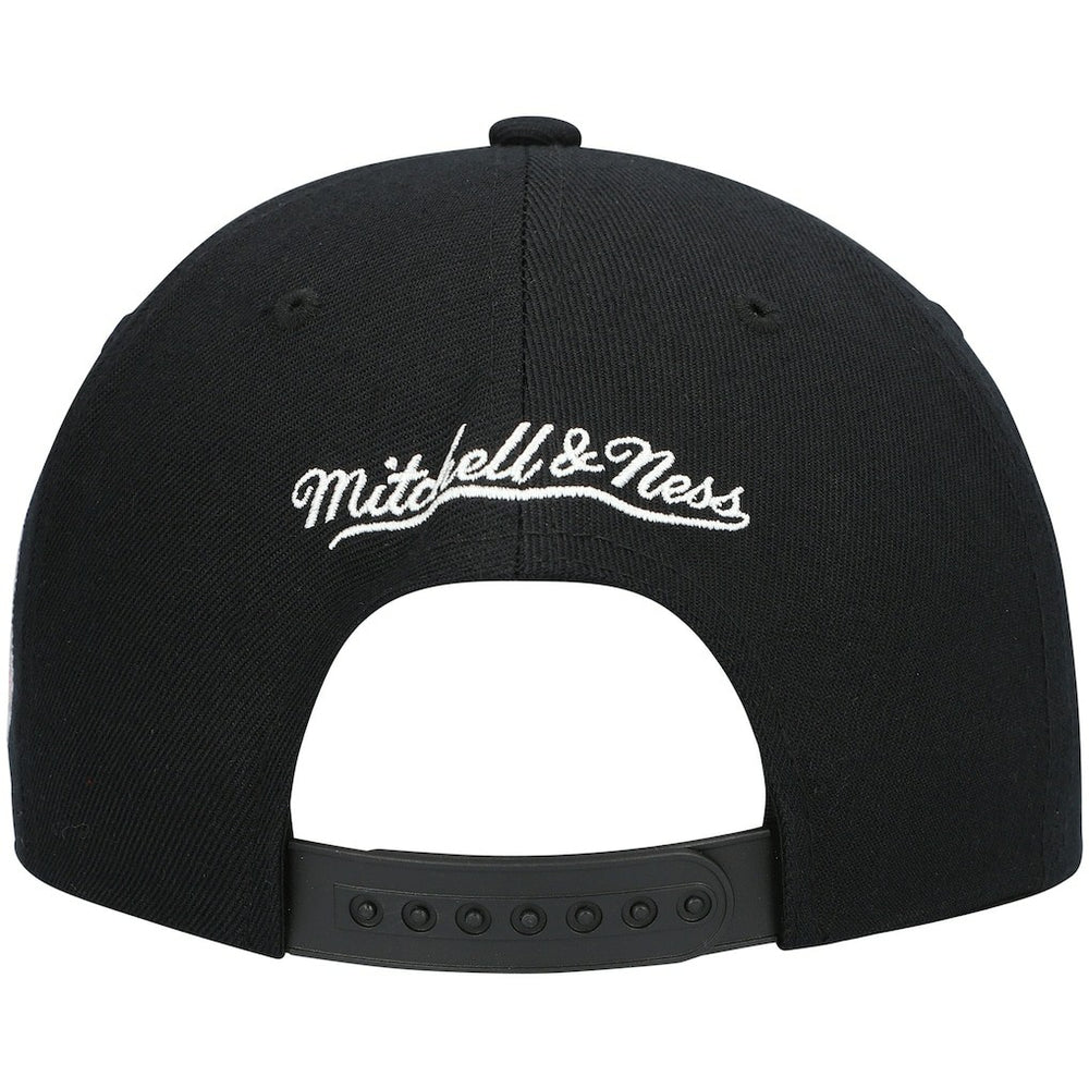 Atlanta Hawks Hardwood Classics Script 2.0 Snapback Hat Black - Mitchell & Ness