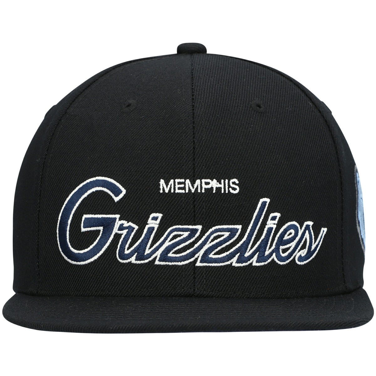 Memphis Grizzlies Hardwood Classics Script 2.0 Snapback Hat Black - Mitchell & Ness