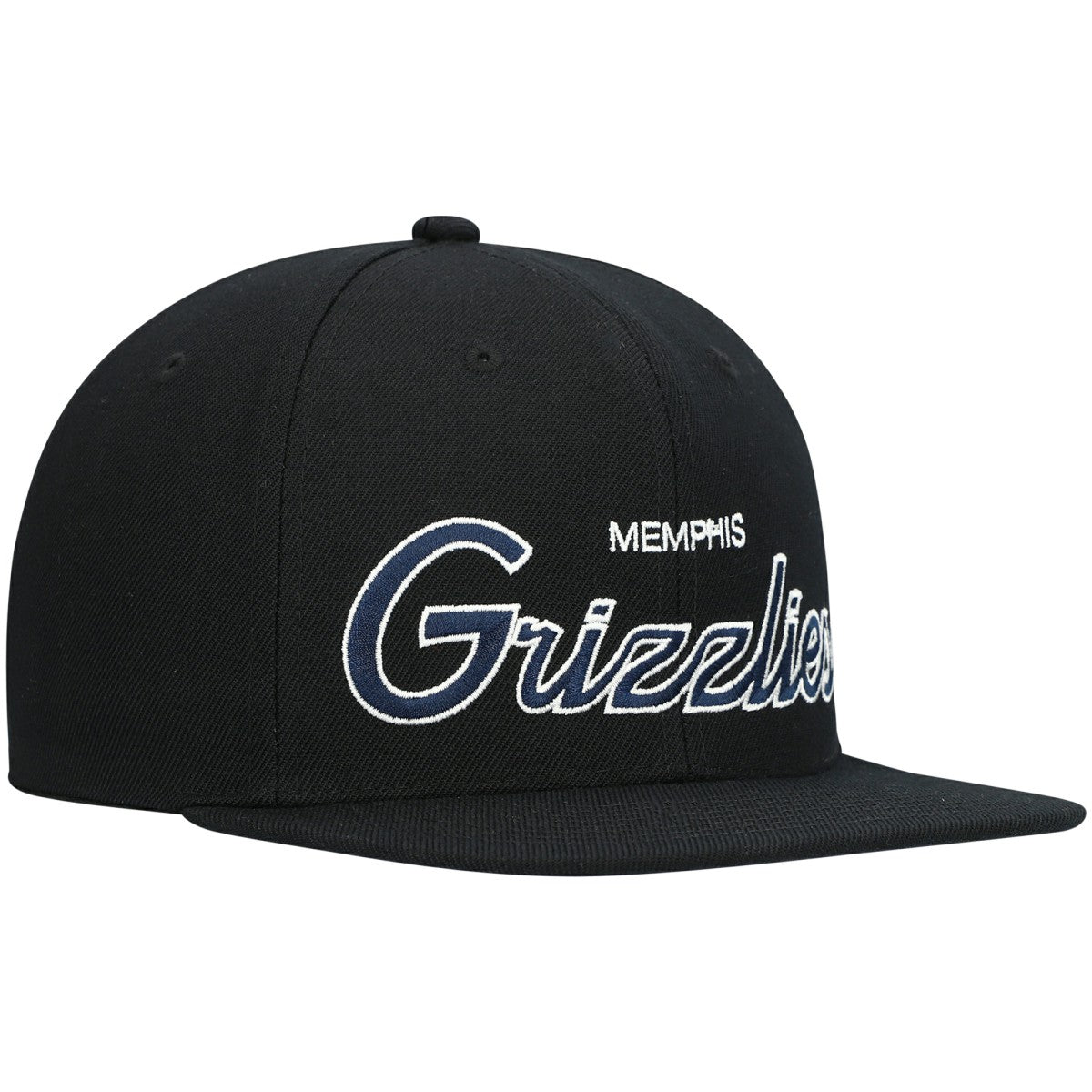 Memphis Grizzlies Hardwood Classics Script 2.0 Snapback Hat Black - Mitchell & Ness