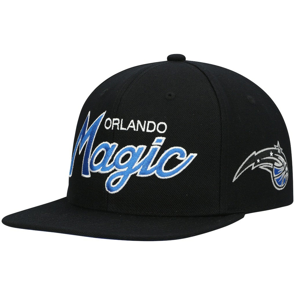 Orlando Magic Hardwood Classics Script 2.0 Snapback Hat Black - Mitchell & Ness