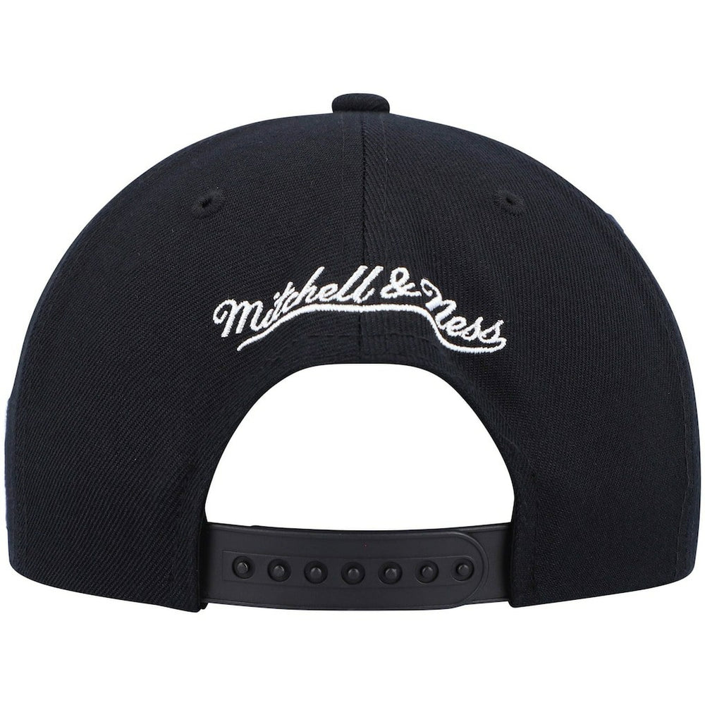 Philadelphia 76ers Hardwood Classics Script 2.0 Snapback Hat Black - Mitchell & Ness