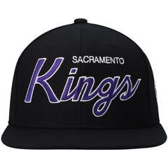 Sacramento Kings Hardwood Classics Script 2.0 Snapback Hat Black - Mitchell & Ness outlet