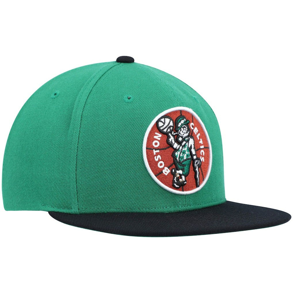 Boston Celtics Hardwood Classics Team Two-Tone 2.0 Snapback Hat Kelly Green/Black - Mitchell & Ness outlet