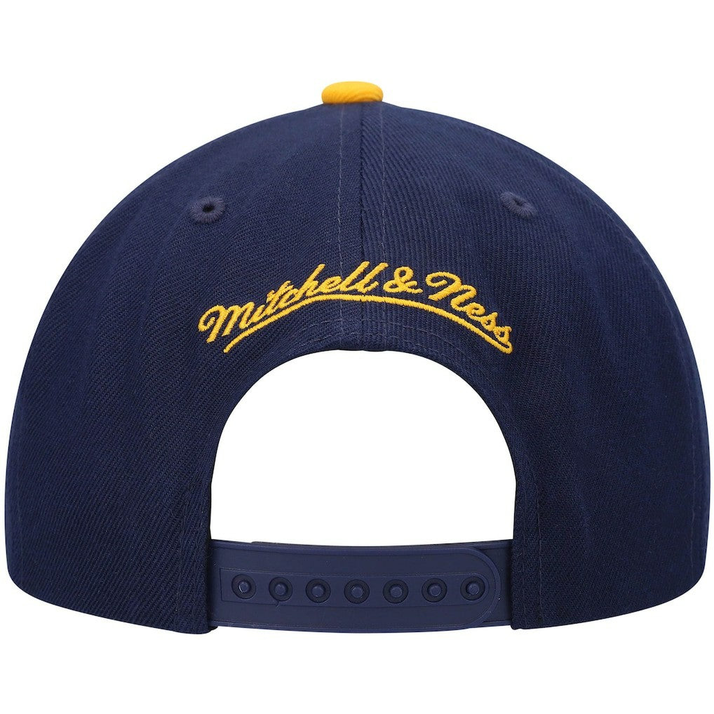 Golden State Warriors Hardwood Classics Team Two-Tone 2.0 Snapback Hat Navy/Gold - Mitchell & Ness
