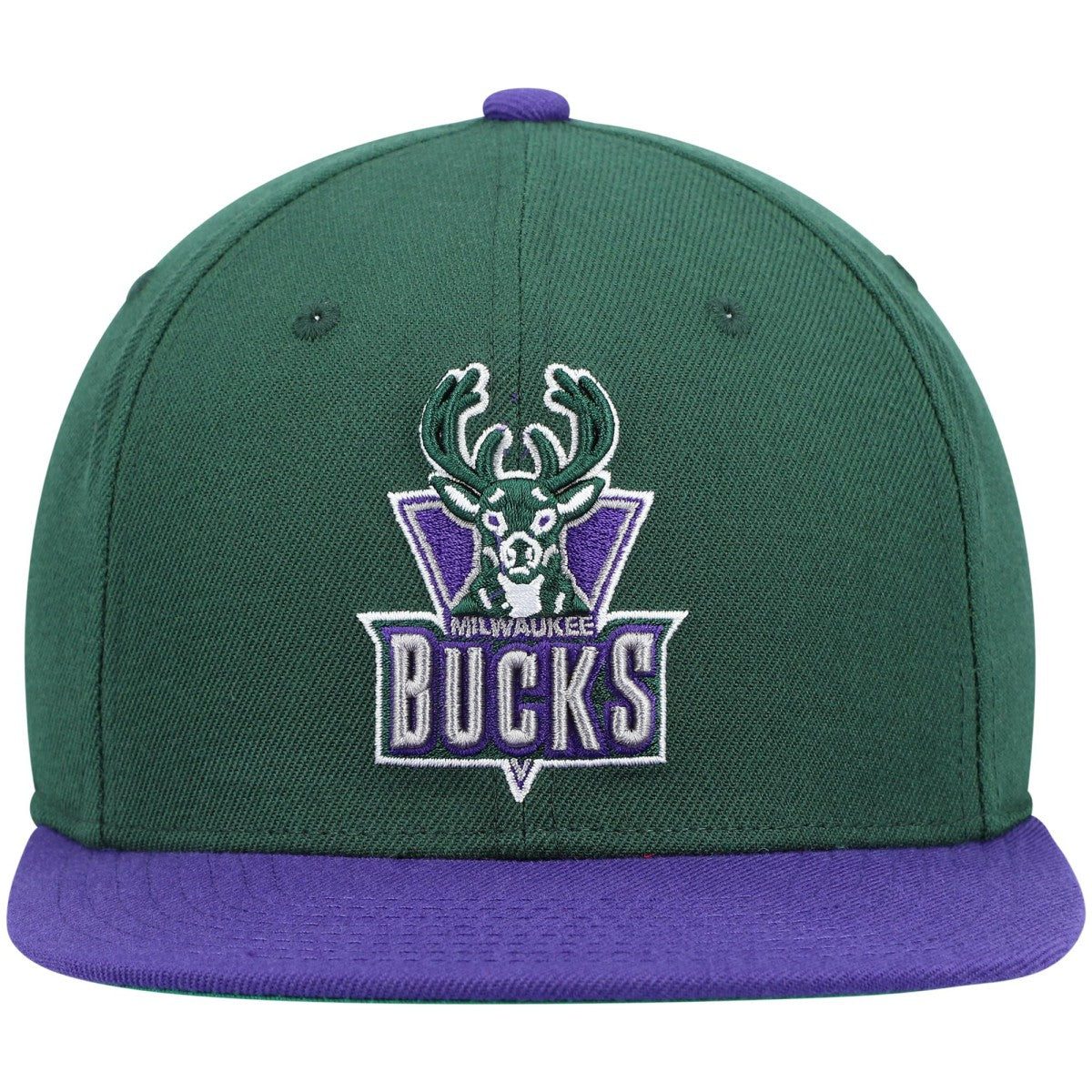 Milwaukee Bucks Hardwood Classics Team Two-Tone 2.0 Snapback Hat Green/Purple - Mitchell & Ness