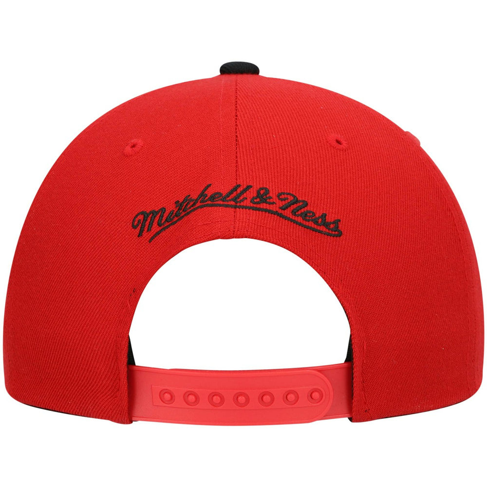 Miami Heat Hardwood Classics Team Two-Tone 2.0 Snapback Hat Red/Black - Mitchell & Ness