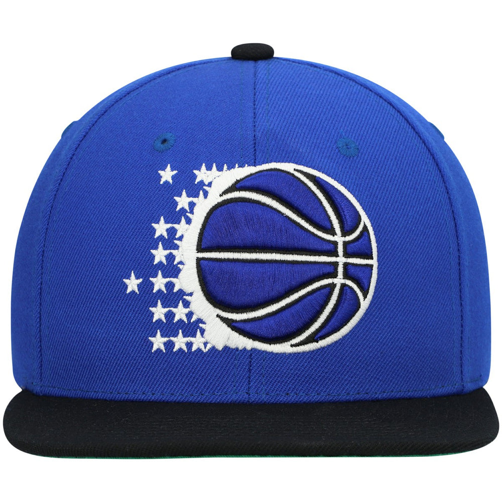 Orlando Magic Hardwood Classics Team Two-Tone 2.0 Snapback Hat Blue/Black - Mitchell & Ness
