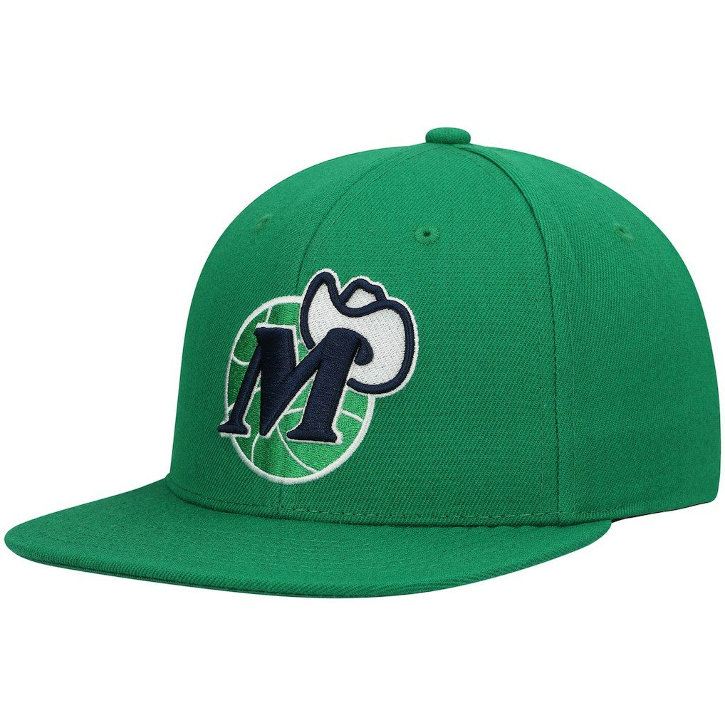 Dallas Mavericks Hardwood Classics Team Ground 2.0 Snapback Hat Green - Mitchell & Ness