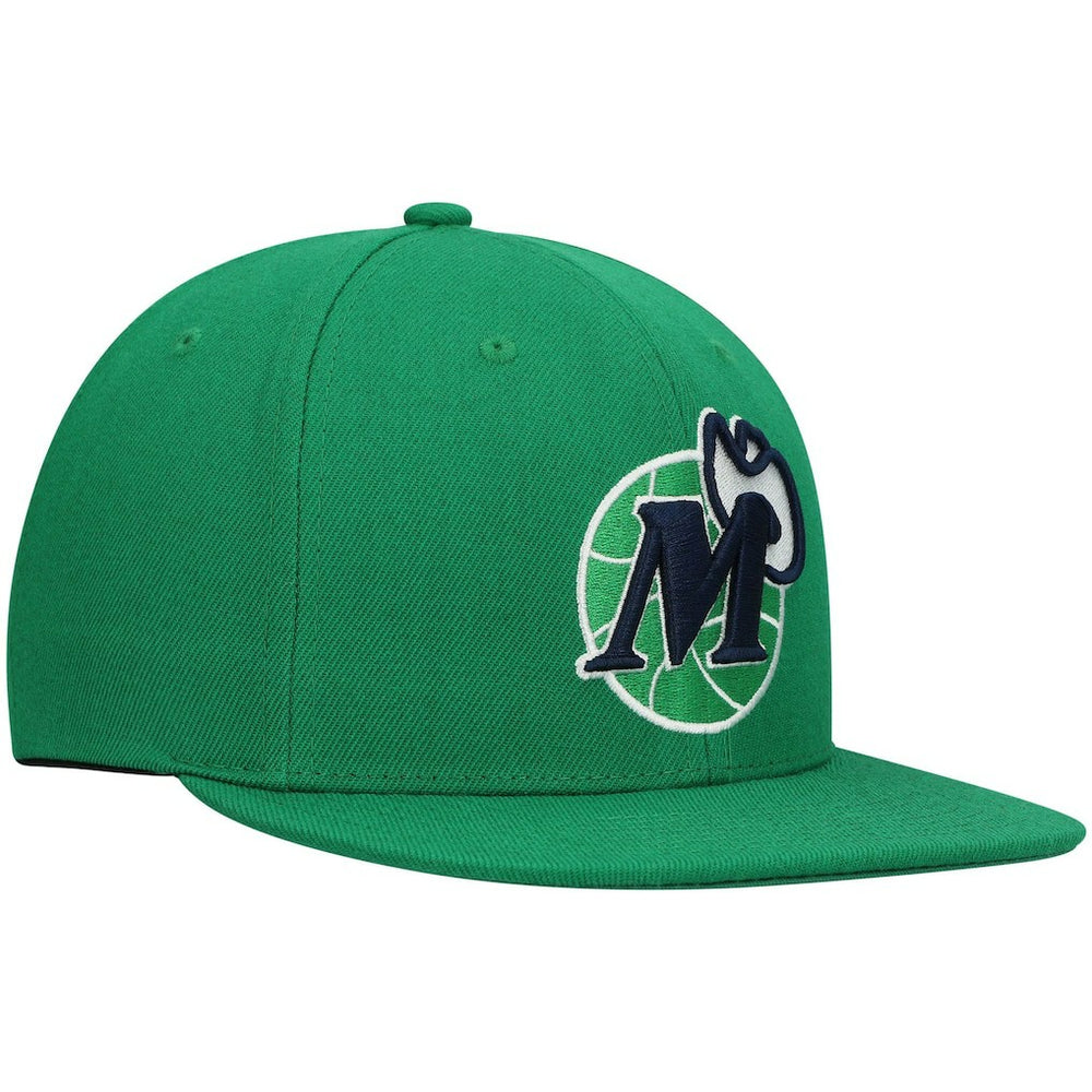 Dallas Mavericks Hardwood Classics Team Ground 2.0 Snapback Hat Green - Mitchell & Ness