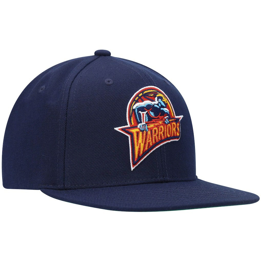 Golden State Warriors Hardwood Classics Team Ground 2.0 Snapback Hat Navy - Mitchell & Ness