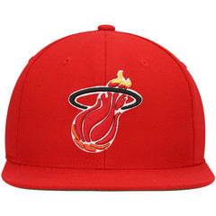 Miami Heat Hardwood Classics Team Ground 2.0 Snapback Hat Red - Mitchell & Ness