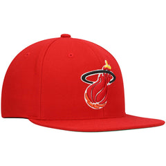 Miami Heat Hardwood Classics Team Ground 2.0 Snapback Hat Red - Mitchell & Ness