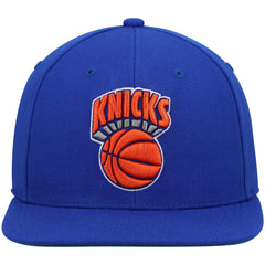 New York Knicks Hardwood Classics Team Ground 2.0 Snapback Hat Blue - Mitchell & Ness