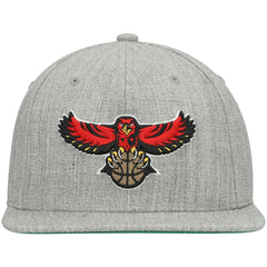 Atlanta Hawks Hardwood Classics Team 2.0 Snapback Hat Heathered Gray - Mitchell & Ness