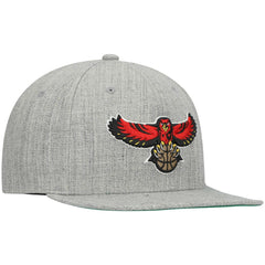 Atlanta Hawks Hardwood Classics Team 2.0 Snapback Hat Heathered Gray - Mitchell & Ness