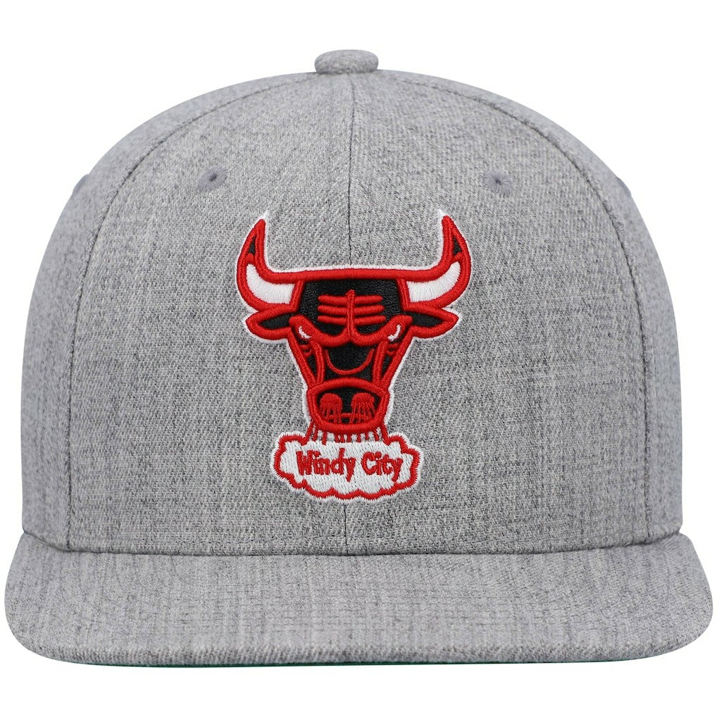 Chicago Bulls Hardwood Classics Team 2.0 Snapback Hat Heathered Gray - Mitchell & Ness
