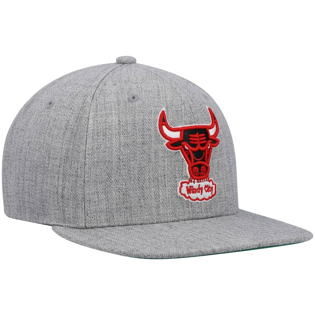 Chicago Bulls Hardwood Classics Team 2.0 Snapback Hat Heathered Gray - Mitchell & Ness