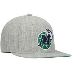 Dallas Mavericks Hardwood Classics Team 2.0 Snapback Hat Heathered Gray - Mitchell & Ness