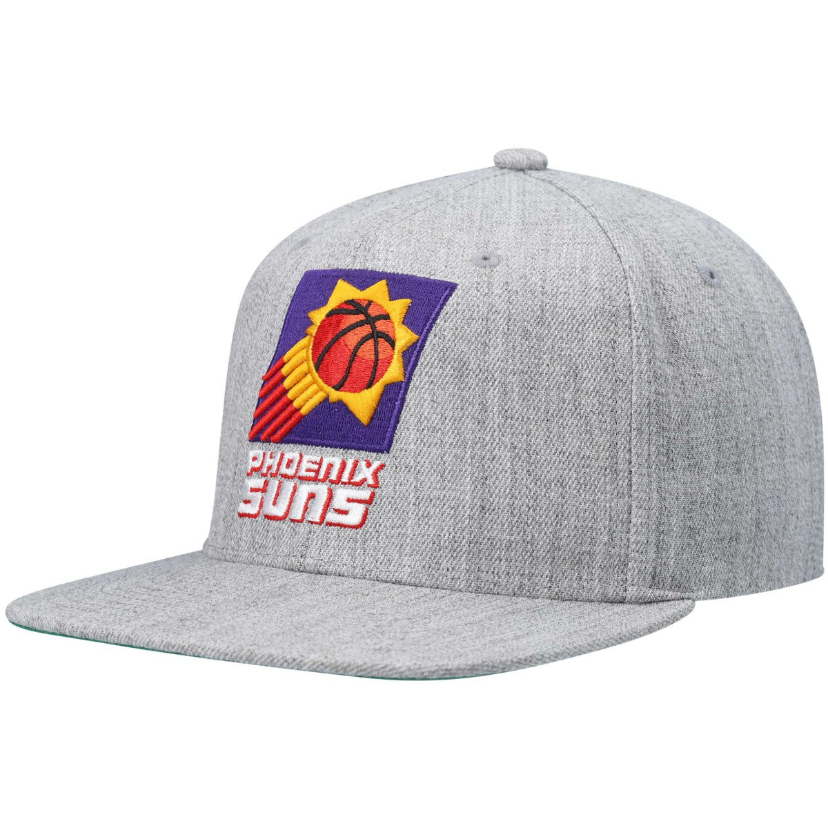 Phoenix Suns Hardwood Classics Team 2.0 Snapback Hat Heathered Gray - Mitchell & Ness