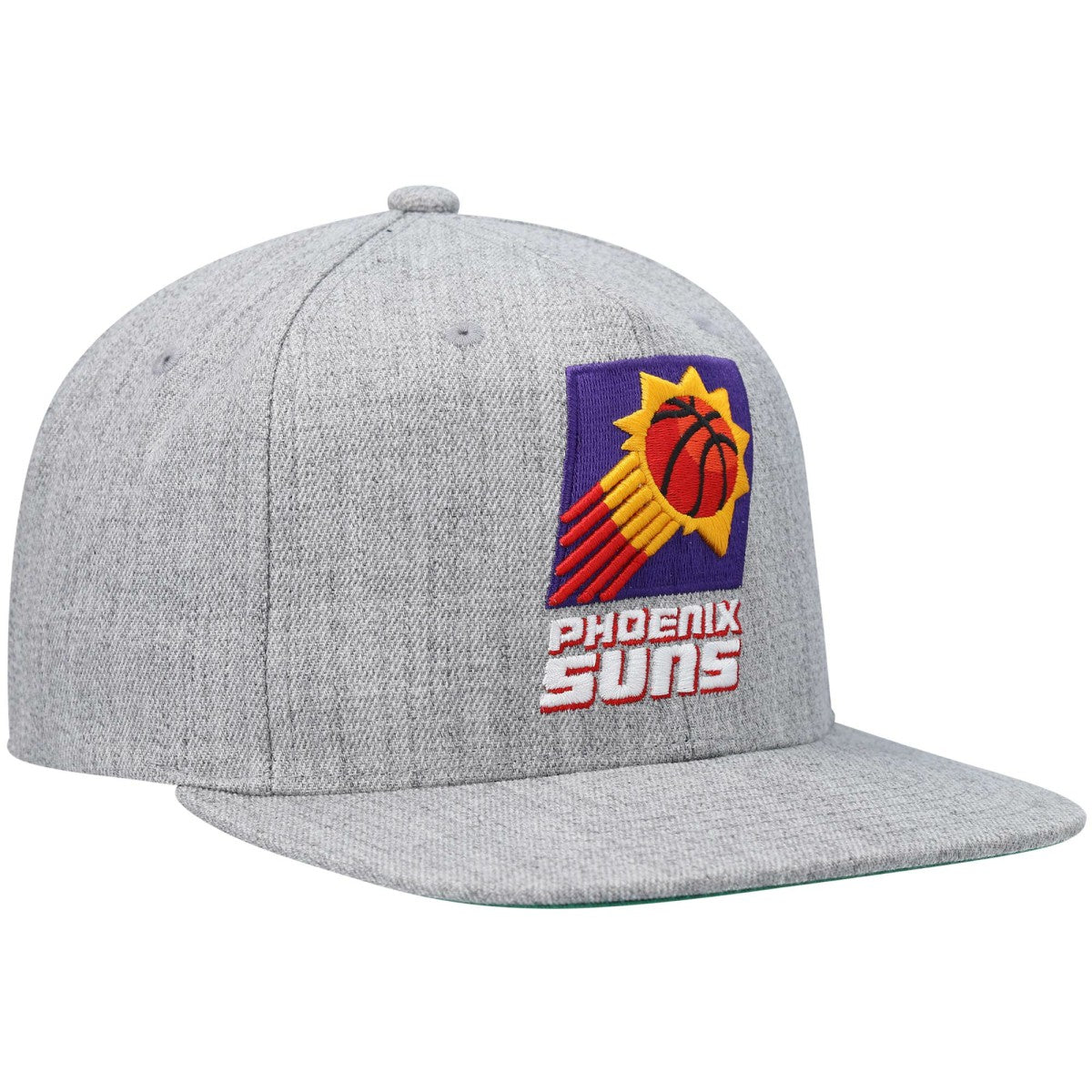 Phoenix Suns Hardwood Classics Team 2.0 Snapback Hat Heathered Gray - Mitchell & Ness
