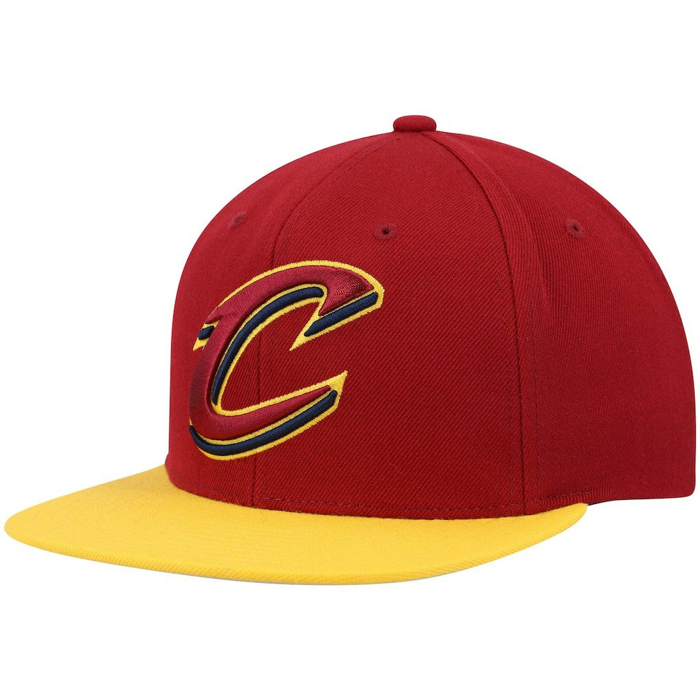 Cleveland Cavaliers Team Two-Tone 2.0 Snapback Hat Wine/Gold - Mitchell & Ness outlet