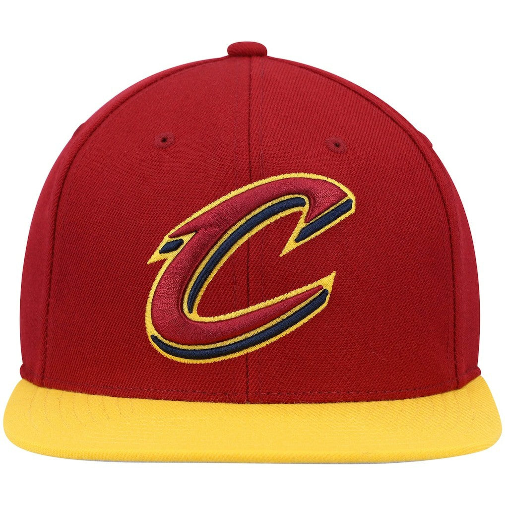 Cleveland Cavaliers Team Two-Tone 2.0 Snapback Hat Wine/Gold - Mitchell & Ness outlet
