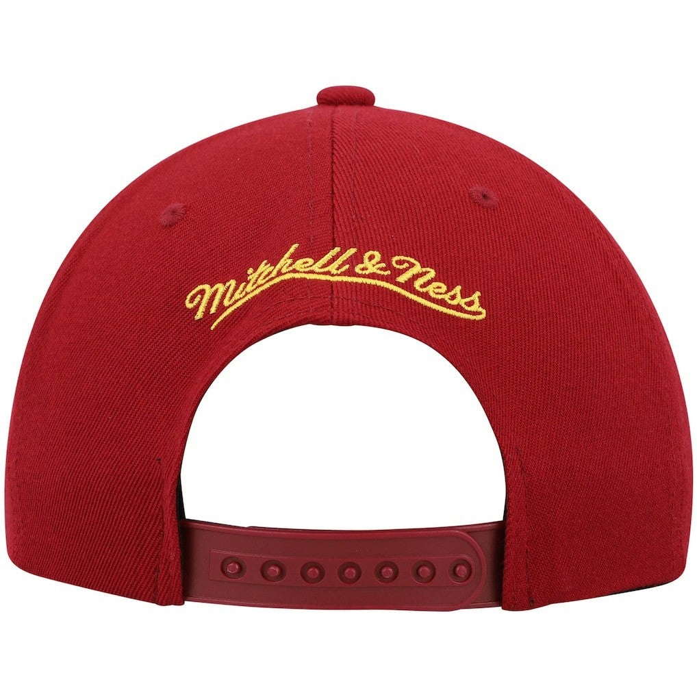 Cleveland Cavaliers Team Two-Tone 2.0 Snapback Hat Wine/Gold - Mitchell & Ness outlet