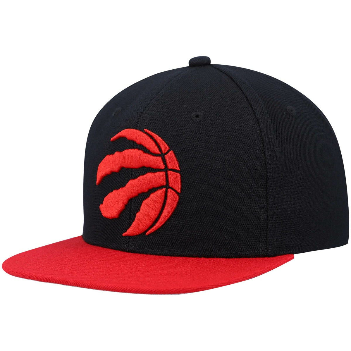 Toronto Raptors Team Two-Tone 2.0 Snapback Hat Black/Red - Mitchell & Ness