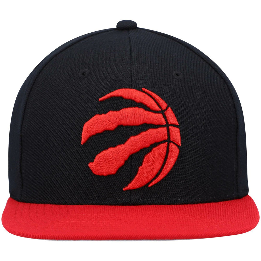 Toronto Raptors Team Two-Tone 2.0 Snapback Hat Black/Red - Mitchell & Ness