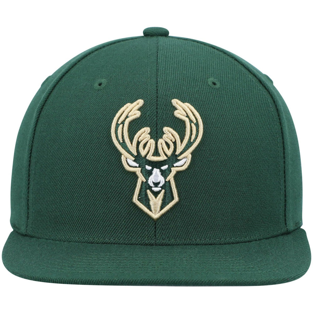 Milwaukee Bucks Ground 2.0 Snapback Hat Hunter Green - Mitchell & Ness