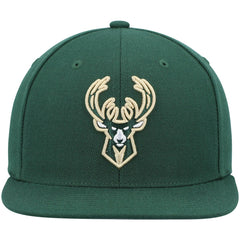 Milwaukee Bucks Ground 2.0 Snapback Hat Hunter Green - Mitchell & Ness