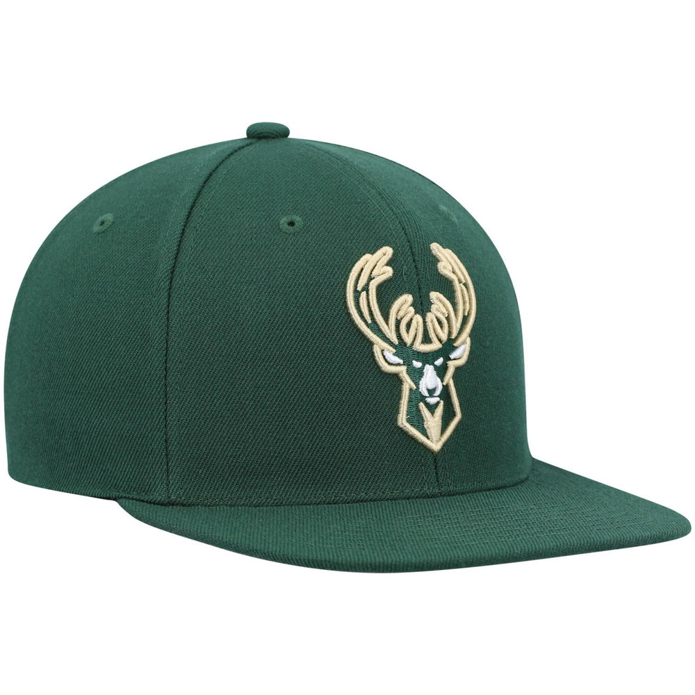 Milwaukee Bucks Ground 2.0 Snapback Hat Hunter Green - Mitchell & Ness