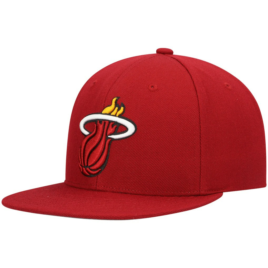 Miami Heat Ground 2.0 Snapback Hat Red - Mitchell & Ness
